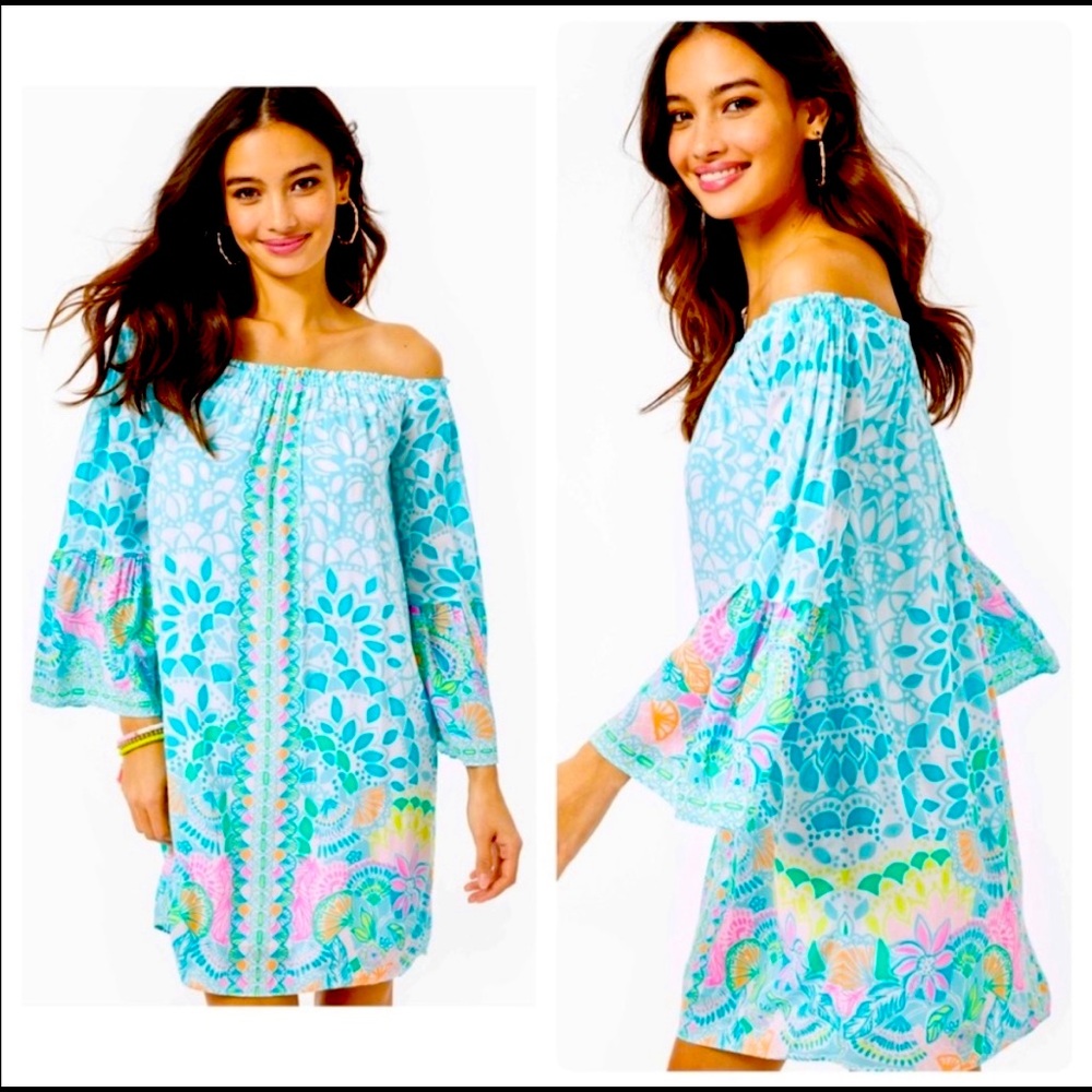 Lilly Pulitzer NWT Nevie Caribbean Citrus Dress. HTF!! Size M